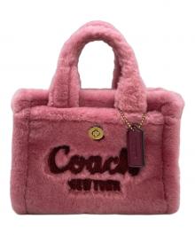 COACH（コーチ）の古着「カーゴ トート バッグ 20・シアリング」｜ピンク