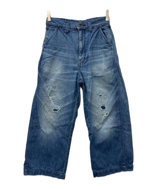 Hysteric Glamour（ヒステリックグラマー）Hysteric Glamour (ヒステリックグラマー) DUR加工 ワイドデニムパンツ ブルー サイズ:Ｓの古着・服飾アイテム