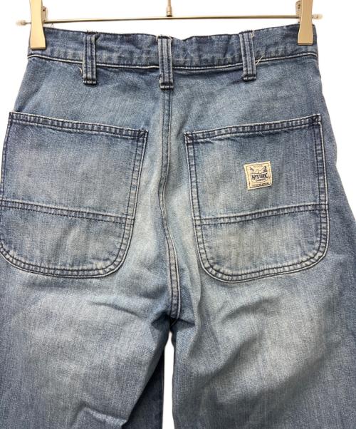 Hysteric Glamour（ヒステリックグラマー）Hysteric Glamour (ヒステリックグラマー) DUR加工 ワイドデニムパンツ ブルー サイズ:Ｓの古着・服飾アイテム