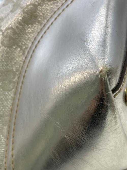 GUCCI（グッチ）GUCCI (グッチ) GGキャンバス インターロッキング ニューブリット トートバッグ シルバー サイズ:下記参照の古着・服飾アイテム