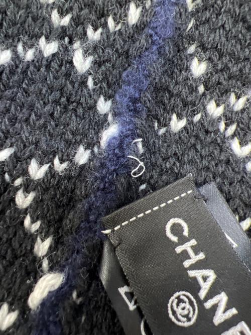 CHANEL（シャネル）CHANEL (シャネル) ニット帽 ネイビーの古着・服飾アイテム