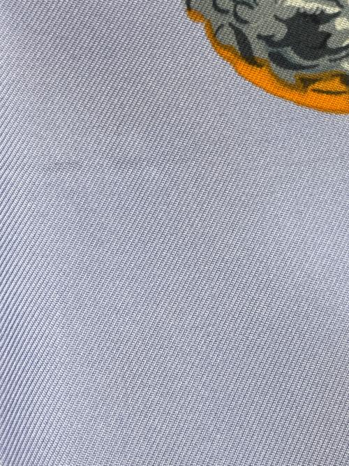 HERMES（エルメス）HERMES (エルメス) シルクスカーフ パープル×オレンジの古着・服飾アイテム