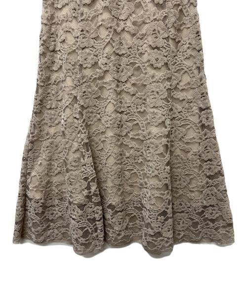 La TOTALITE（ラ ト―タリテ）La TOTALITE (ラ ト―タリテ) レーススカート ベージュ サイズ:３８の古着・服飾アイテム