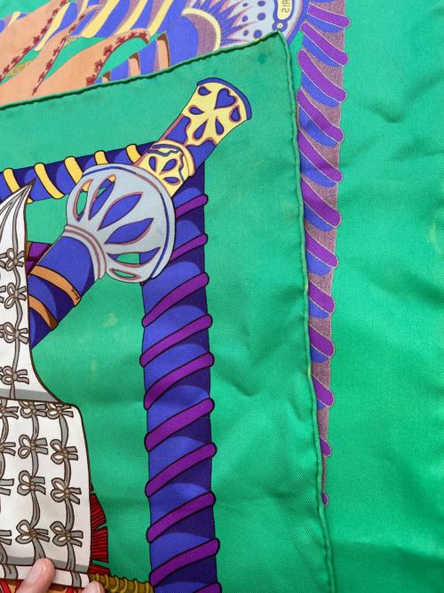 HERMES（エルメス）HERMES (エルメス) スカーフ グリーンの古着・服飾アイテム