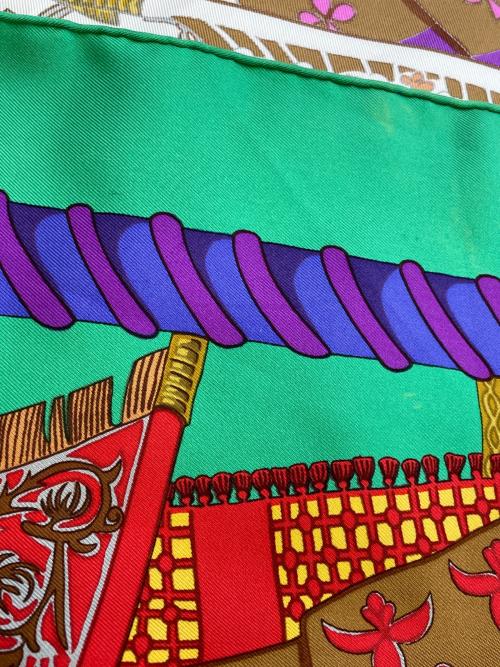 HERMES（エルメス）HERMES (エルメス) スカーフ グリーンの古着・服飾アイテム