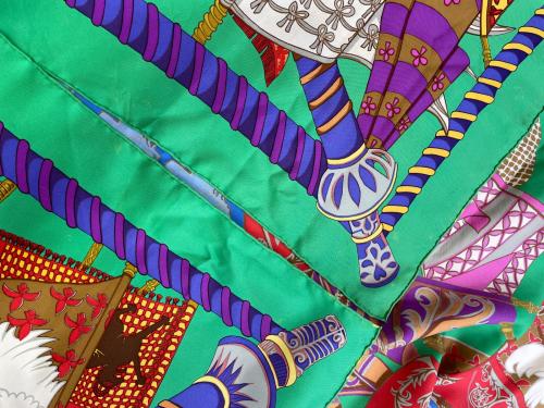 HERMES（エルメス）HERMES (エルメス) スカーフ グリーンの古着・服飾アイテム