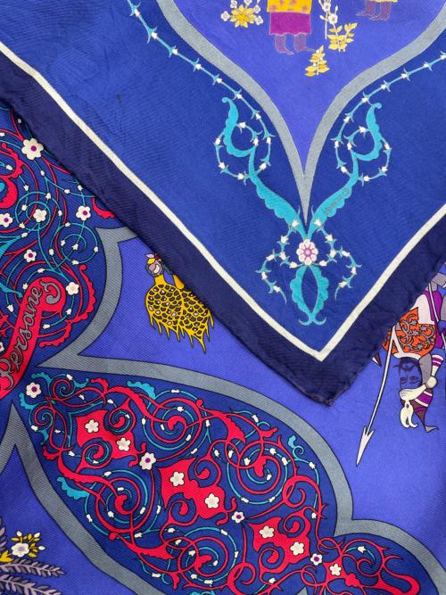 HERMES（エルメス）HERMES (エルメス) スカーフ ネイビーの古着・服飾アイテム