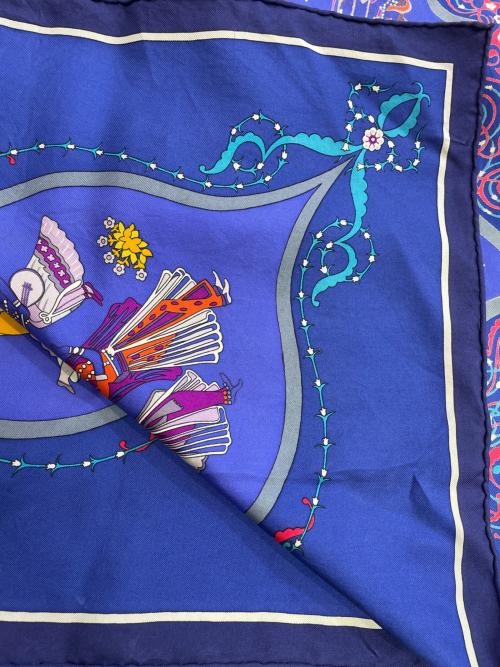 HERMES（エルメス）HERMES (エルメス) スカーフ ネイビーの古着・服飾アイテム