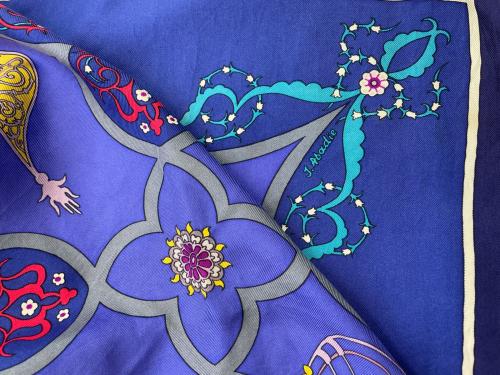 HERMES（エルメス）HERMES (エルメス) スカーフ ネイビーの古着・服飾アイテム