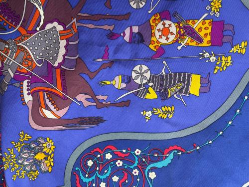 HERMES（エルメス）HERMES (エルメス) スカーフ ネイビーの古着・服飾アイテム