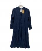 BEARDSLEYビアズリー）の古着「長袖ワンピース」｜ネイビー