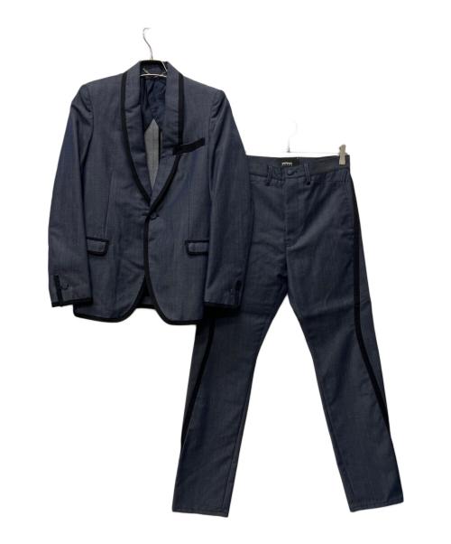 MIHARA YASUHIRO（ミハラヤスヒロ）MIHARA YASUHIRO (ミハラヤスヒロ) パイピングセットアップスーツ ネイビー サイズ:４４の古着・服飾アイテム
