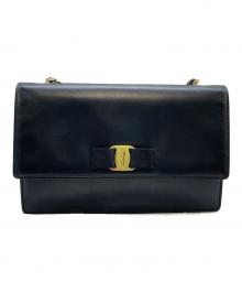 Salvatore Ferragamo（サルヴァトーレ フェラガモ）の古着「チェーンショルダーバッグ」｜ブラック