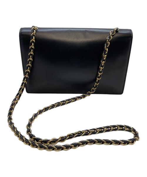 Salvatore Ferragamo（サルヴァトーレ フェラガモ）Salvatore Ferragamo (サルヴァトーレ フェラガモ) チェーンショルダーバッグ ブラックの古着・服飾アイテム
