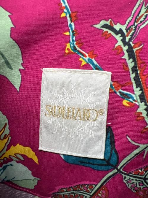 SOULEIADO（ソレイアード）SOULEIADO (ソレイアード) リサイクルプリント ボンディングコーチジャケット ショッキングピンク サイズ:３６の古着・服飾アイテム