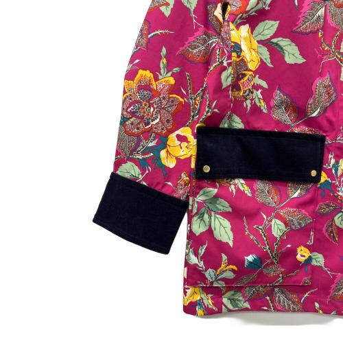 SOULEIADO（ソレイアード）SOULEIADO (ソレイアード) リサイクルプリント ボンディングコーチジャケット ショッキングピンク サイズ:３６の古着・服飾アイテム