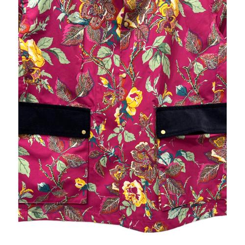 SOULEIADO（ソレイアード）SOULEIADO (ソレイアード) リサイクルプリント ボンディングコーチジャケット ショッキングピンク サイズ:３６の古着・服飾アイテム