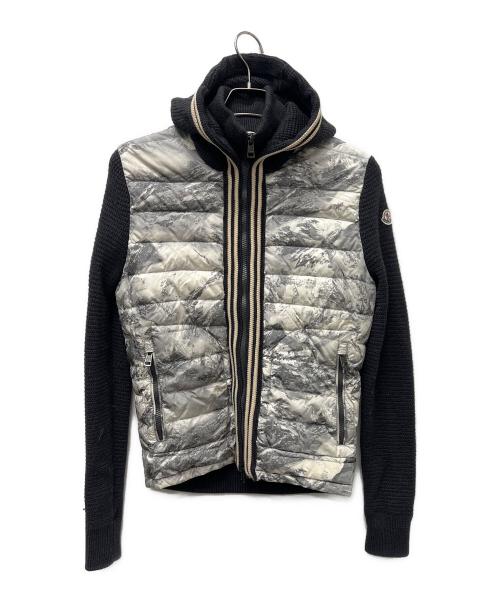 MONCLER（モンクレール）MONCLER (モンクレール) ニットダウンジャケット ブラック×グレー サイズ:Mの古着・服飾アイテム