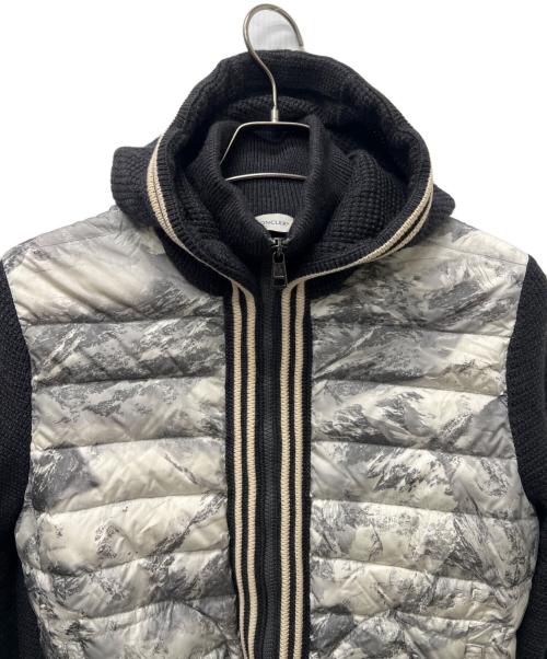 MONCLER（モンクレール）MONCLER (モンクレール) ニットダウンジャケット ブラック×グレー サイズ:Mの古着・服飾アイテム