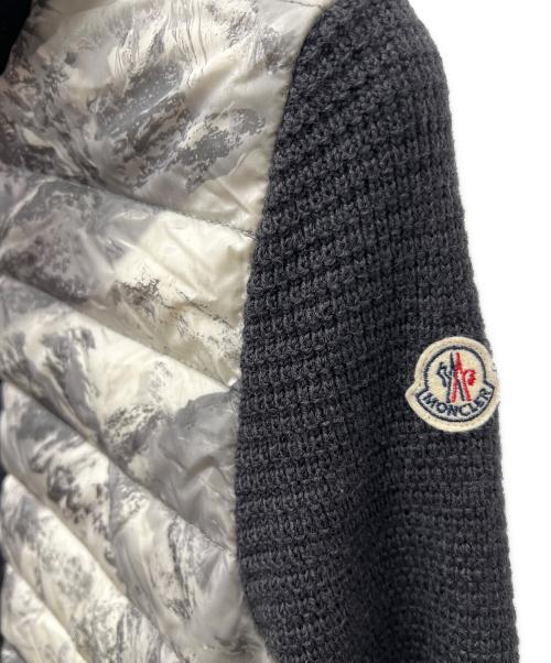 MONCLER（モンクレール）MONCLER (モンクレール) ニットダウンジャケット ブラック×グレー サイズ:Mの古着・服飾アイテム