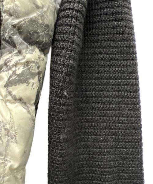 MONCLER（モンクレール）MONCLER (モンクレール) ニットダウンジャケット ブラック×グレー サイズ:Mの古着・服飾アイテム