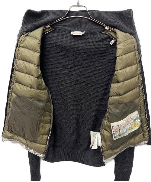 MONCLER（モンクレール）MONCLER (モンクレール) ニットダウンジャケット ブラック×グレー サイズ:Mの古着・服飾アイテム