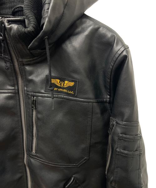VALLEY APPAREL（バレー アパレル）VALLEY APPAREL (バレー アパレル) フェイクレザージャケット ブラック サイズ:Ｌの古着・服飾アイテム