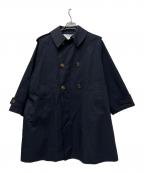 ticcaティッカ）の古着「テントトレンチコート」｜ネイビー