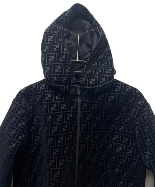 FENDI（フェンディ）FENDI (フェンディ) ズッカ柄ジップパーカー ブラック サイズ:５２の古着・服飾アイテム