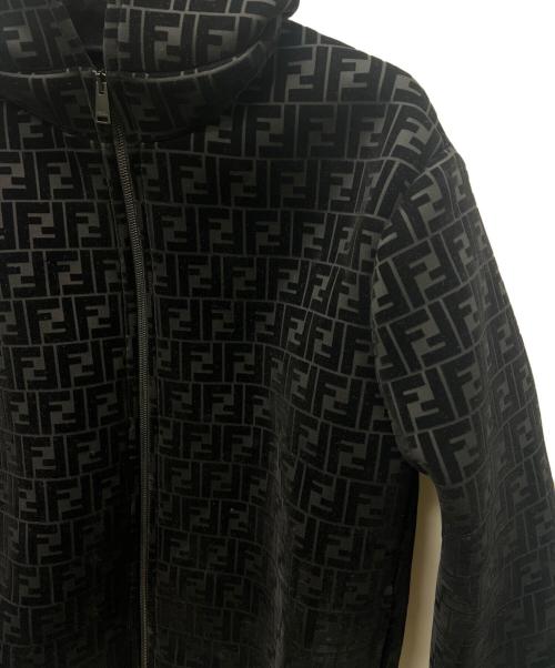FENDI（フェンディ）FENDI (フェンディ) ズッカ柄ジップパーカー ブラック サイズ:５２の古着・服飾アイテム