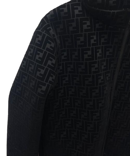 FENDI（フェンディ）FENDI (フェンディ) ズッカ柄ジップパーカー ブラック サイズ:５２の古着・服飾アイテム