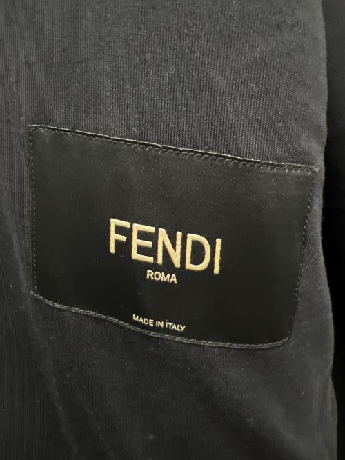 FENDI（フェンディ）FENDI (フェンディ) ズッカ柄ジップパーカー ブラック サイズ:５２の古着・服飾アイテム