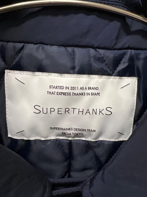 SUPERTHANKS（スーパーサンクス）SUPERTHANKS (スーパーサンクス) 2WAY Soutien collar field coat ネイビー サイズ:Ｓの古着・服飾アイテム