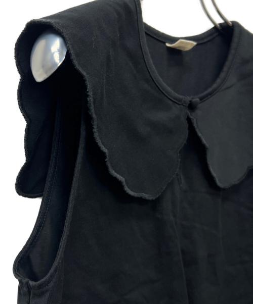 Ron Herman（ロンハーマン）Ron Herman (ロンハーマン) スカラップセーラーノースリーブカットソー ブラック サイズ:ＸＳの古着・服飾アイテム