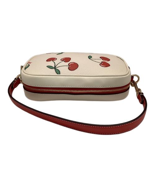 COACH（コーチ）COACH (コーチ) ハンドバッグ ホワイト×レッドの古着・服飾アイテム