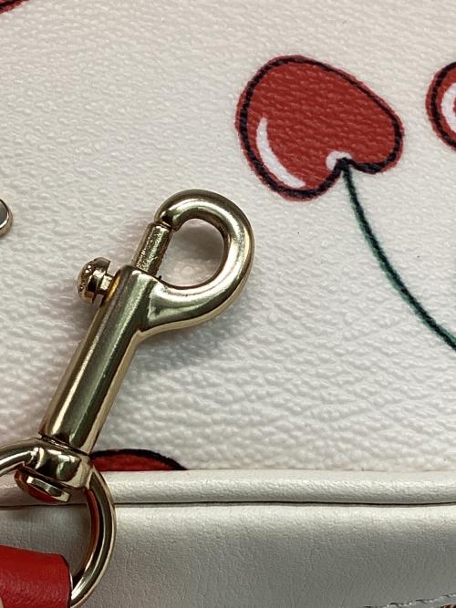 COACH（コーチ）COACH (コーチ) ハンドバッグ ホワイト×レッドの古着・服飾アイテム