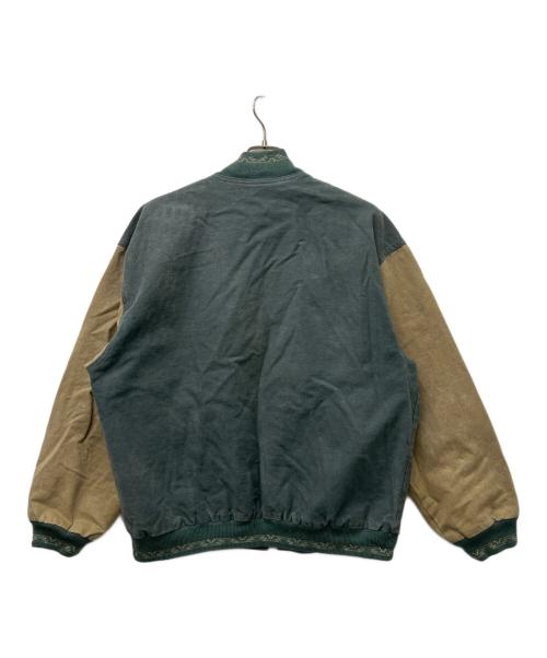 kyta make（カイタ・メイク）kyta make (カイタ・メイク) ブルゾン グリーン×ベージュ サイズ:ＸＬの古着・服飾アイテム