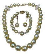 SHINKENSHOENシンケンショウエン）の古着「ネックレス・イヤリング・ブレスレトセット」｜ホワイト