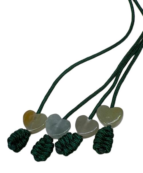 ノーブランド（ノーブランド）ノーブランド (ノーブランド) ストーンネックレス グリーンの古着・服飾アイテム