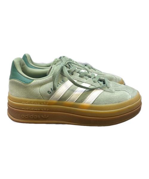 adidas（アディダス）adidas (アディダス) GAZELLE BOLD W SILVERGREEN 黄緑 サイズ:22の古着・服飾アイテム
