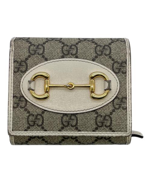 GUCCI（グッチ）GUCCI (グッチ) ホースビット2つ折り財布 ブラウンの古着・服飾アイテム