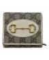 GUCCI（グッチ）の古着「ホースビット2つ折り財布」｜ブラウン