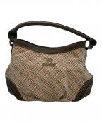 BURBERRY BLUE LABELバーバリーロンドンブルーレーベル）の古着「2WAYショルダーバッグ」｜ベージュ×ブラウン