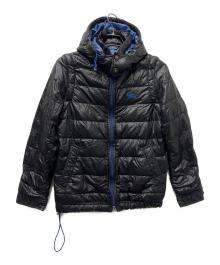 BURBERRY BLACK LABEL（バーバリーブラックレーベル）の古着「ダウンジャケット」｜ブラック×ブルー
