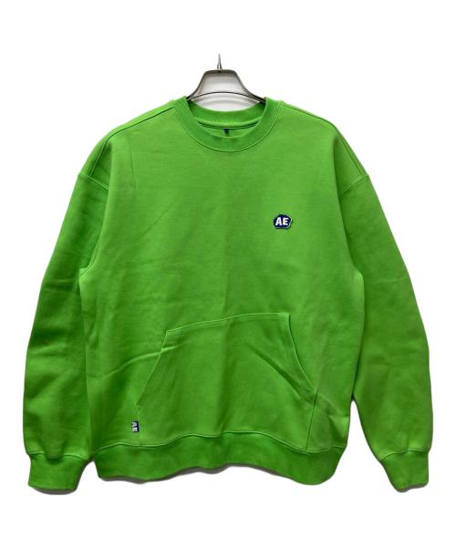 ADER error（アーダーエラー）ADER error (アーダーエラー) クルーネックスウェット 黄緑 サイズ:A1の古着・服飾アイテム