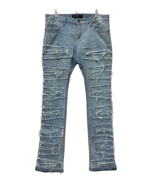 JORDAN CRAIG（ジョーダンクレイグ）JORDAN CRAIG (ジョーダンクレイグ) ダメージ加工デニムパンツ インディゴ サイズ:３８の古着・服飾アイテム