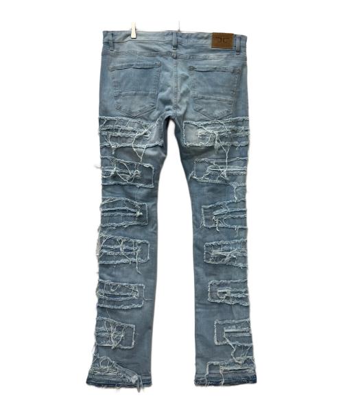 JORDAN CRAIG（ジョーダンクレイグ）JORDAN CRAIG (ジョーダンクレイグ) ダメージ加工デニムパンツ インディゴ サイズ:３８の古着・服飾アイテム