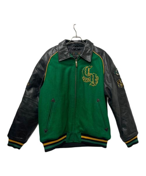 Coogi（クージー）Coogi (クージー) スタジャン グリーン×ブラック サイズ:Ｌの古着・服飾アイテム