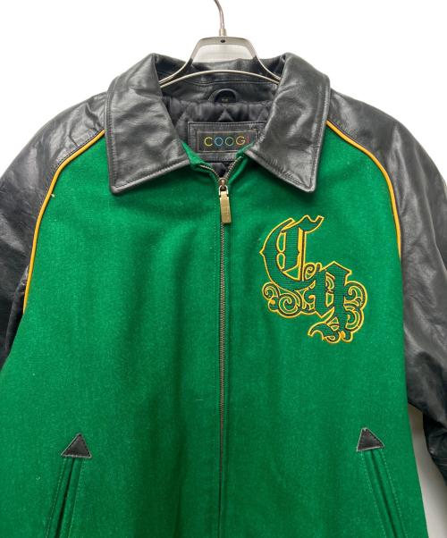 Coogi（クージー）Coogi (クージー) スタジャン グリーン×ブラック サイズ:Ｌの古着・服飾アイテム