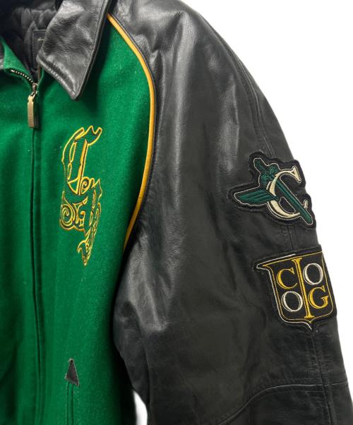 Coogi（クージー）Coogi (クージー) スタジャン グリーン×ブラック サイズ:Ｌの古着・服飾アイテム